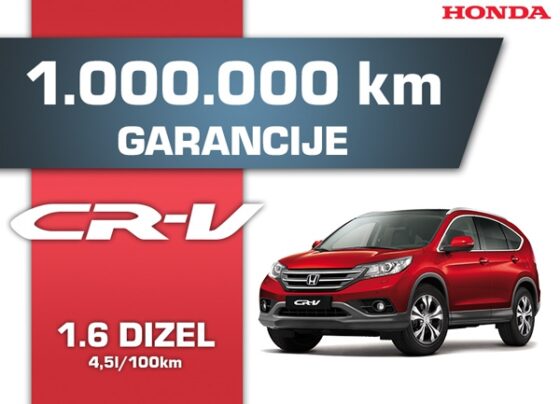 Honda u Srbiji daje 1.000.000km garancije na CR-V 1.6 i-DTEC