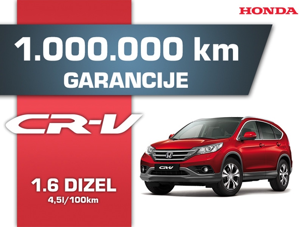 Honda u Srbiji daje 1.000.000km garancije na CR-V 1.6 i-DTEC