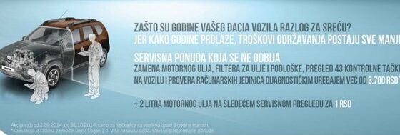 Dacia – specijalna servisna ponuda