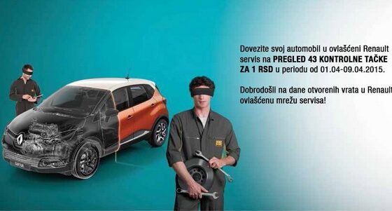 Redovan servis za Renault od 3.900 dinara