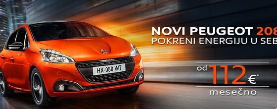 Novi Peugeot 208 od 112 evra mesečno