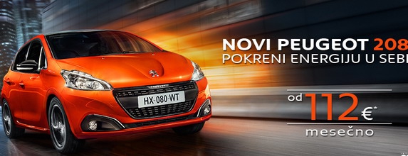 Novi Peugeot 208 od 112 evra mesečno