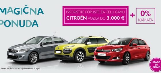 Magična ponuda za Citroen vozila sa lagera