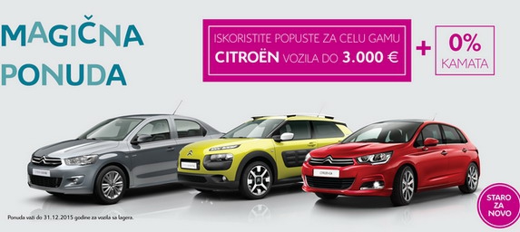 Magična ponuda za Citroen vozila sa lagera