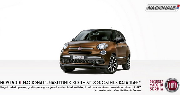 Novi Fiat 500L NACIONALE u ponudi na srpskom tržištu