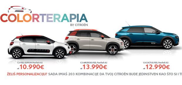 Citroen Colorterapia – dizajn, udobnost, tehnologije, noviteti i sjajni uslovi kupovine