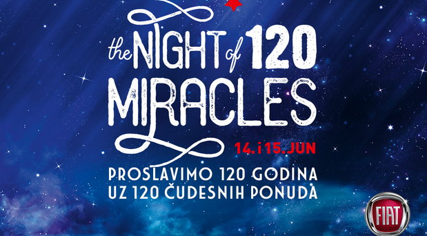 The Night of 120 Miracles u Fiat salonima 14. i 15. juna