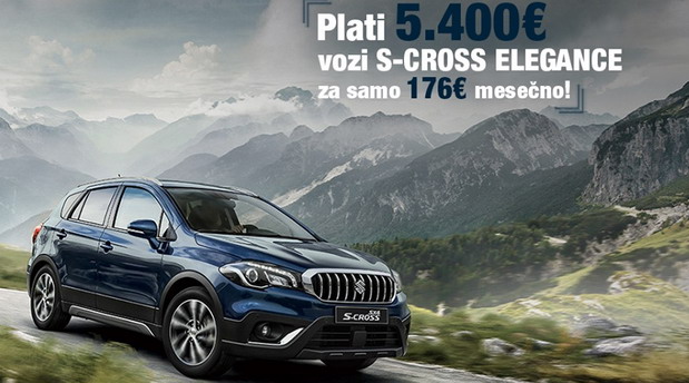 Suzuki S-Cross Elegance za 176 evra mesečno