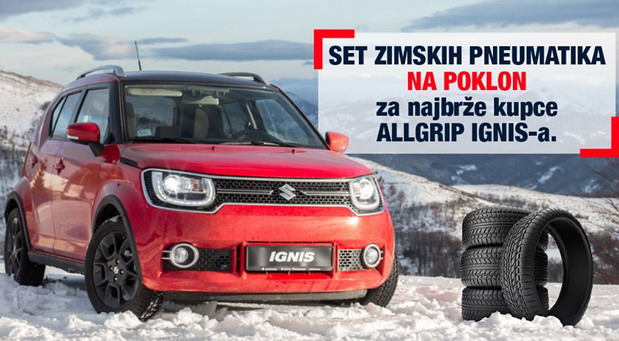 Najbržim kupcima Suzuki Ignisa ALLGRIP na poklon set zimskih pneumatika